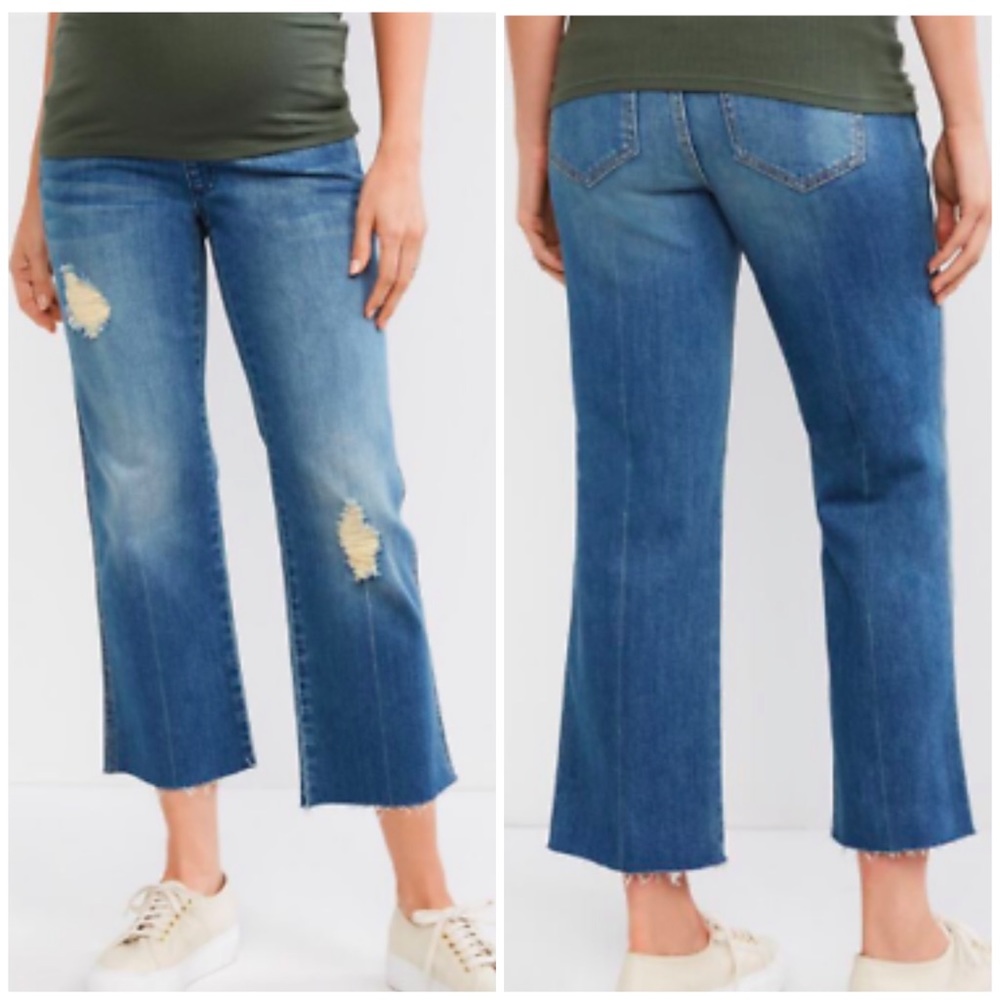 NWT! Luxe Essentials Denim Kate boyfriend crops